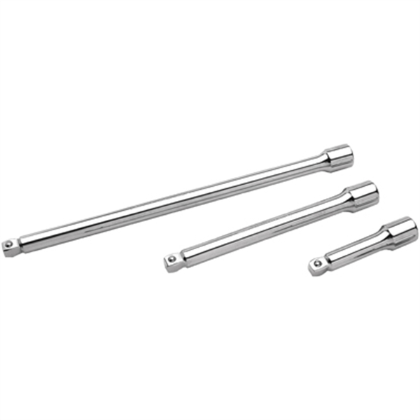 Performance Tool Chrome Wobble Extension Set, 1/2" Drive, 3 Piece, with 3", 5" and 10" Extensions W32141